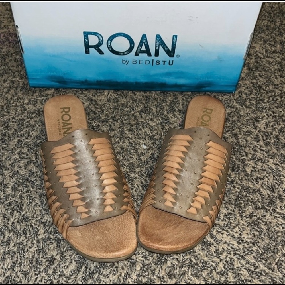 BED/STU by Roan Almond Oats Chastity Sandals Women’s Size 8